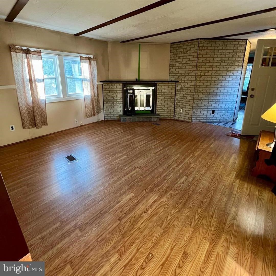 living room with fireplace