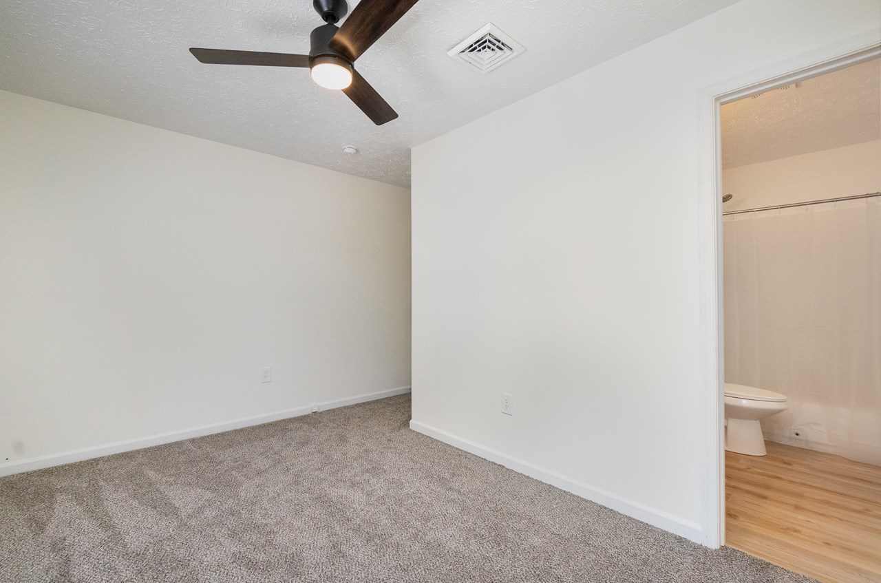 primary bedroom with walk in closet